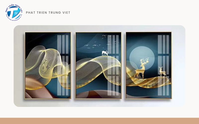 Tranh tráng gương đẹp cho văn phòng, showroom - Mẫu 1